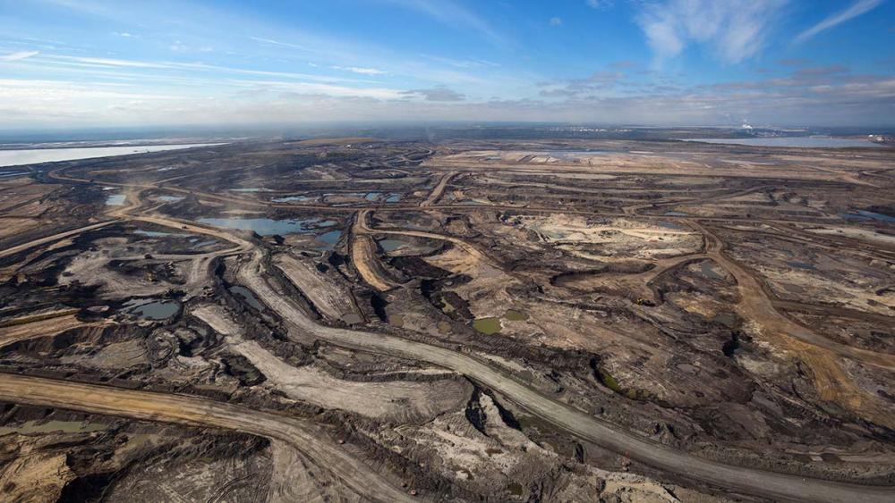 Aerial shot of a mine