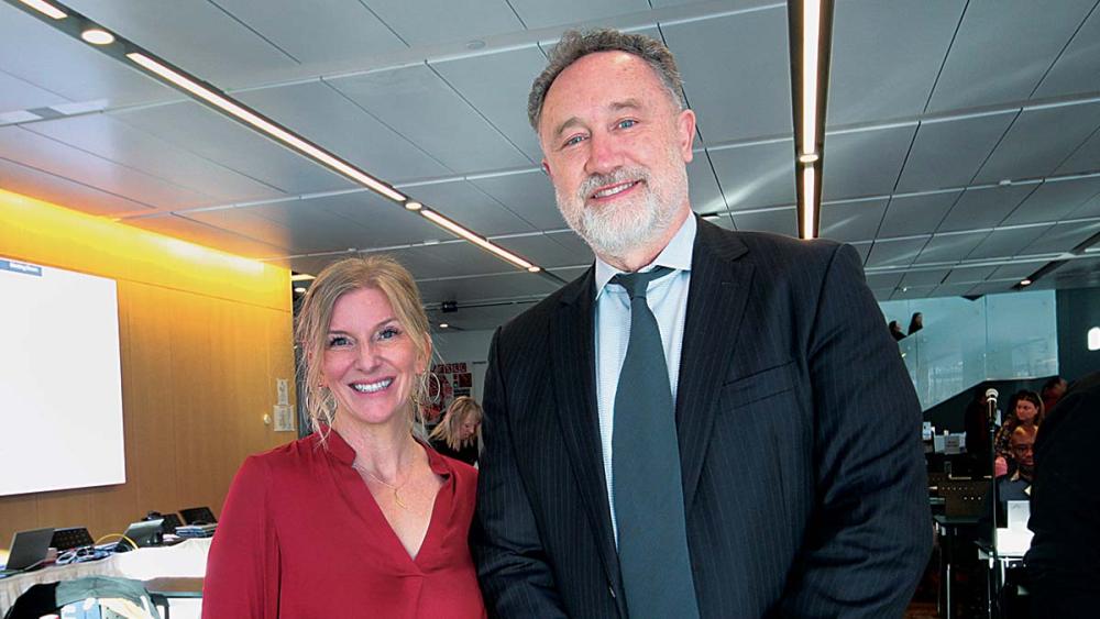 President David Mastin and Amanda Sussman posing together