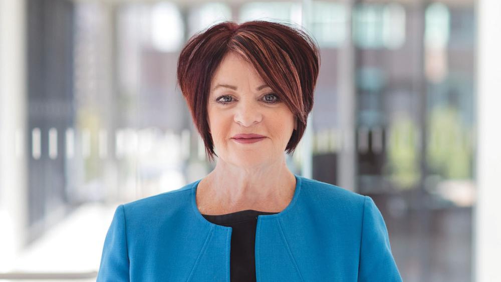 Sharon O’Halloran posing in ETFO HQ