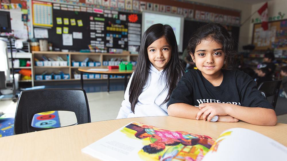 Two students in Heather Thompson's classroom