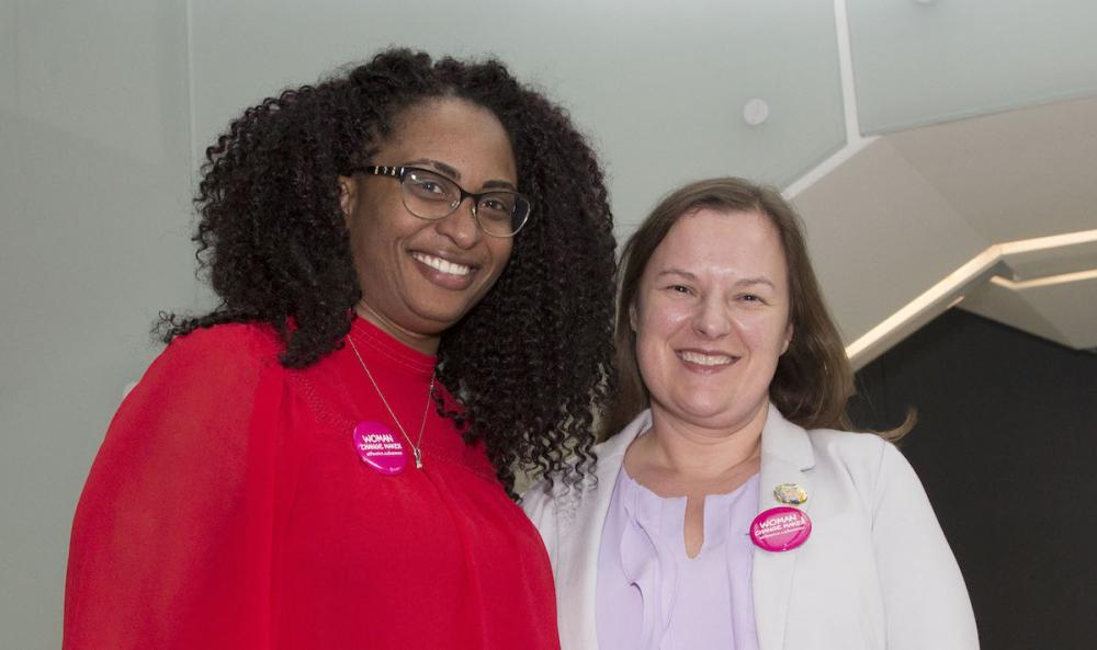 Kedisha Allen and April Elliott standing together