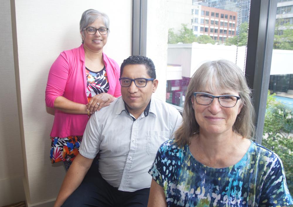 Shelly Jan, Elizabeth Kettle and Diego Olmedo standing together