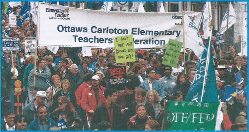 teachers at rally