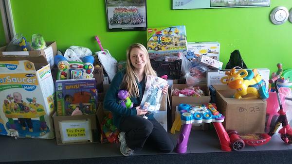 Shannon Gamble sitting in room with toys