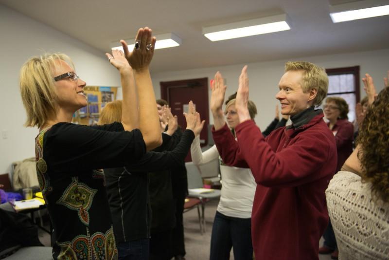 ETFO Members clapping hands