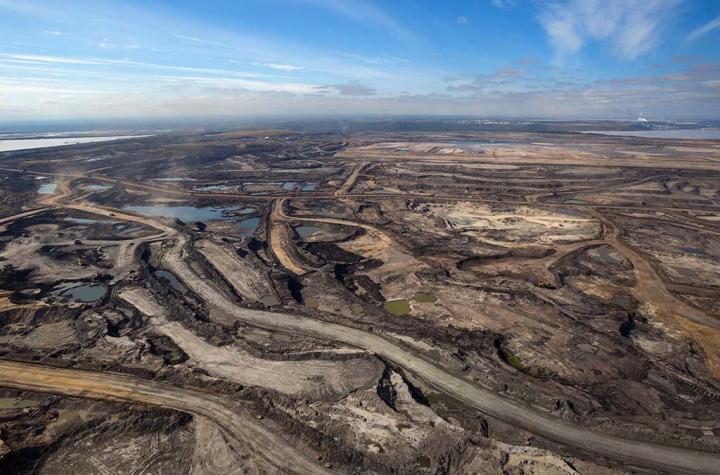 Aerial shot of a mine