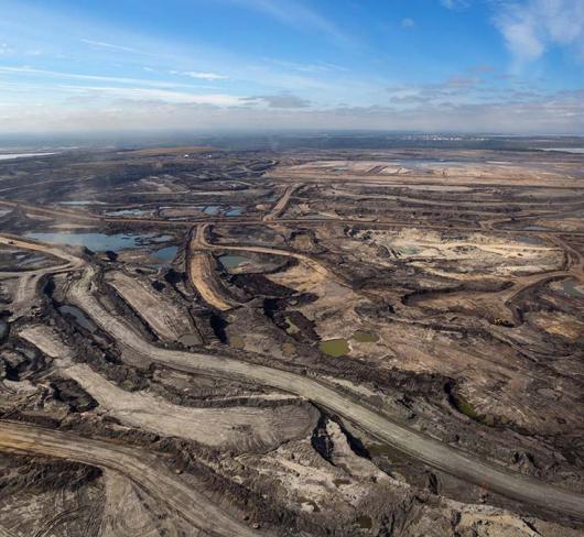 Aerial shot of a mine