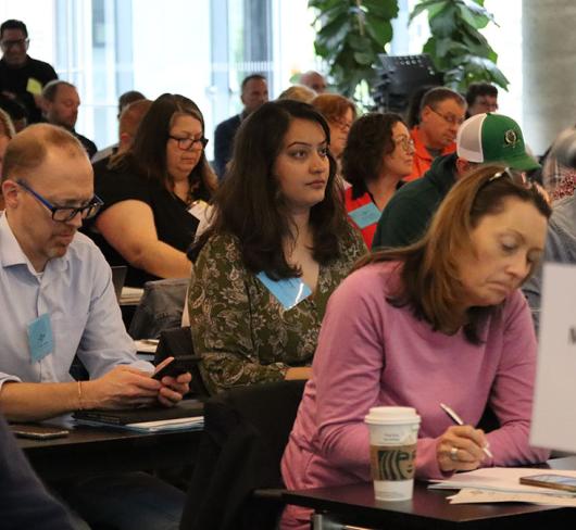 Teachers attending representative council 