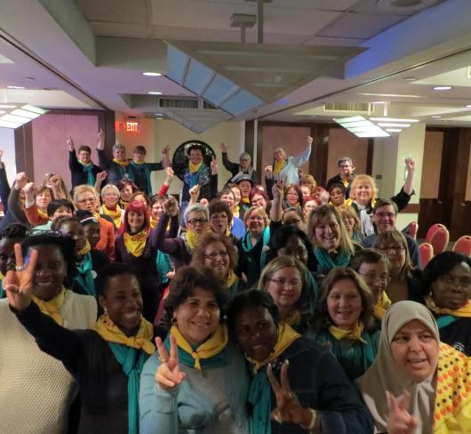 group of woman representatives at UN Commisson on the Status of Women