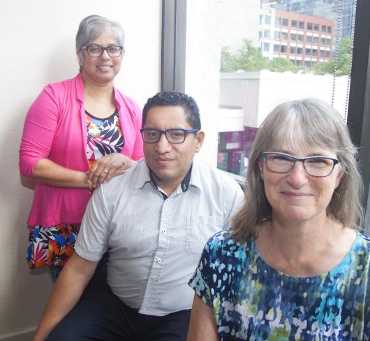 Shelly Jan, Elizabeth Kettle and Diego Olmedo standing together