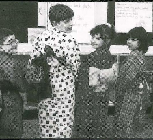 children in traditional japanese clothing