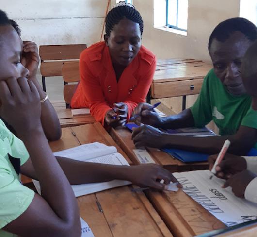 teacher and students in classroom