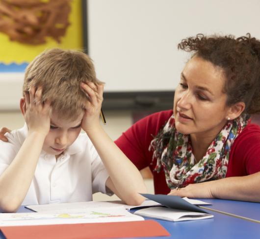 teacher counselling frustrated student