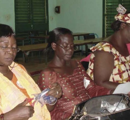 women sitting in classroom in africa