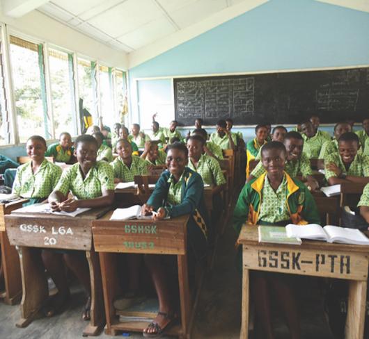 Classroom full of students overseas