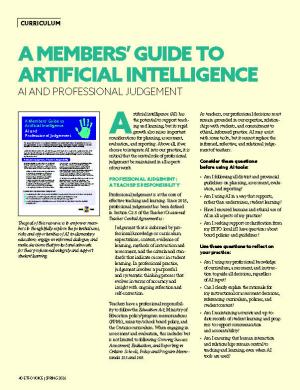 Cover of ETFO Voice Spring 2026 curriculum